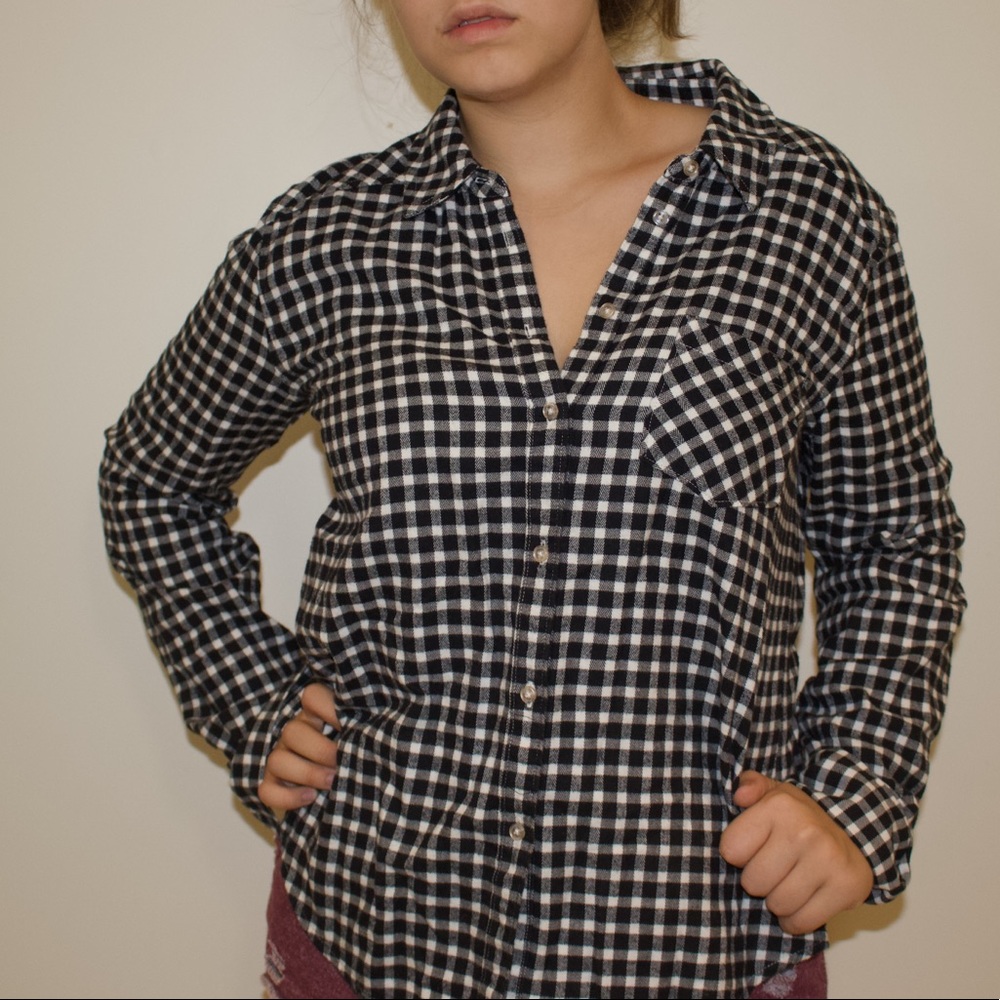Checkered Flannel Top